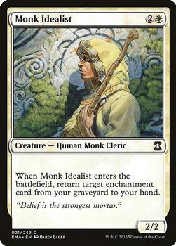 2016 Magic the Gathering Eternal Masters #21 Monk Idealist Front