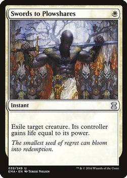 2016 Magic the Gathering Eternal Masters #32 Swords to Plowshares Front