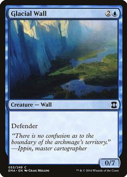 2016 Magic the Gathering Eternal Masters #53 Glacial Wall Front