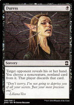2016 Magic the Gathering Eternal Masters #86 Duress Front