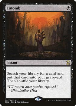 2016 Magic the Gathering Eternal Masters #87 Entomb Front