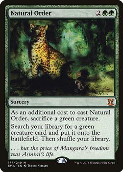 2016 Magic the Gathering Eternal Masters #177 Natural Order Front