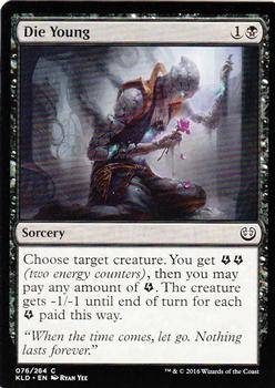 2016 Magic the Gathering Kaladesh #076 Die Young Front
