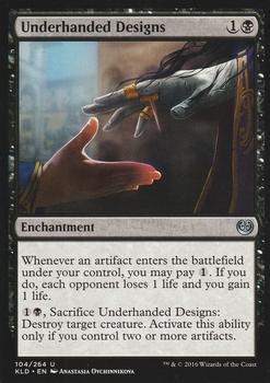 2016 Magic the Gathering Kaladesh #104 Underhanded Designs Front