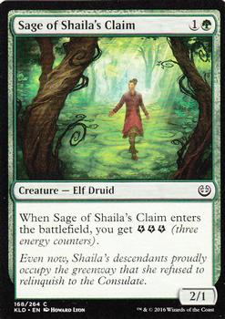 2016 Magic the Gathering Kaladesh #168 Sage of Shaila's Claim Front