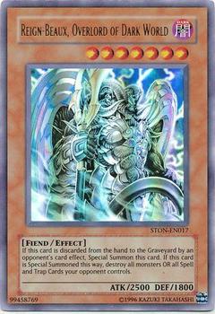 2007 Yu-Gi-Oh! Strike of Neos #STON-EN017 Reign-Beaux, Overlord of Dark World Front