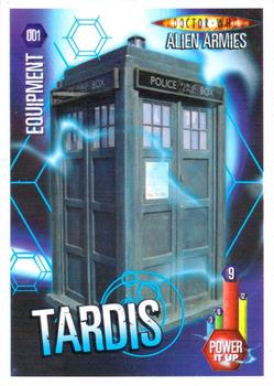 2009 Panini Doctor Who Alien Armies #1 TARDIS Front