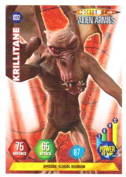 2009 Panini Doctor Who Alien Armies #32 Krillitane Front