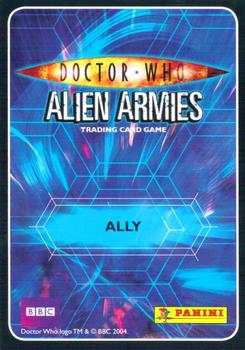 2009 Panini Doctor Who Alien Armies #39 Ricky Smith Back