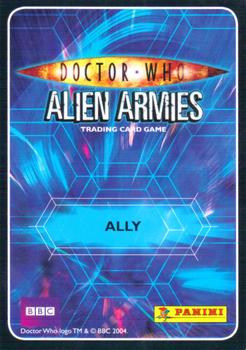 2009 Panini Doctor Who Alien Armies #42 Tommy Connolly Back