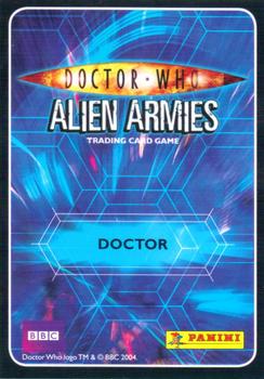2009 Panini Doctor Who Alien Armies #59 The Doctor (blue suit) Back