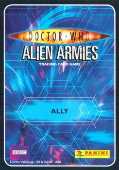 2009 Panini Doctor Who Alien Armies #66 William Shakespeare Back