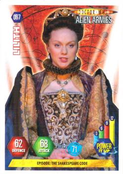 2009 Panini Doctor Who Alien Armies #67 Lilith Front