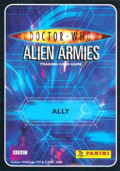 2009 Panini Doctor Who Alien Armies #75 Novice Hame Back