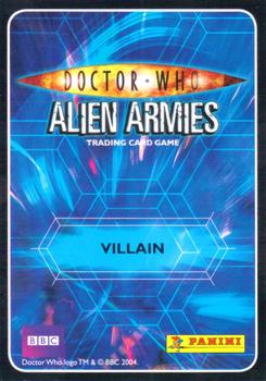 2009 Panini Doctor Who Alien Armies #82 Professor Lazarus Back