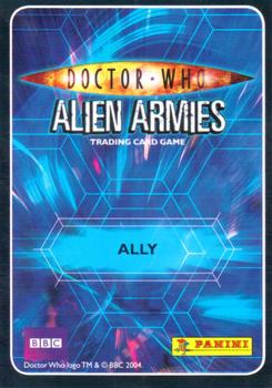 2009 Panini Doctor Who Alien Armies #90 Tim Latimer Back