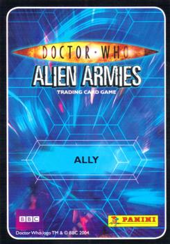 2009 Panini Doctor Who Alien Armies #97 Kathy Nightingale Back