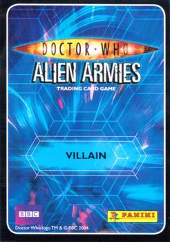 2009 Panini Doctor Who Alien Armies #104 Lucy Saxon Back