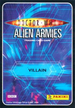 2009 Panini Doctor Who Alien Armies #136 Commander Skorr Back