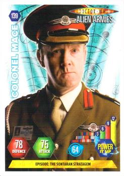 2009 Panini Doctor Who Alien Armies #139 Colonel Mace Front