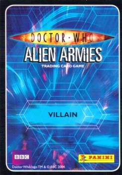 2009 Panini Doctor Who Alien Armies #144 General Cobb Back