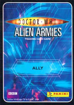 2009 Panini Doctor Who Alien Armies #148 Colonel Curbishley Back