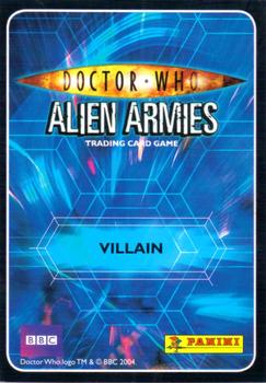 2009 Panini Doctor Who Alien Armies - Glitter Foil #G16 Cassandra Back