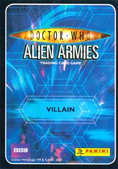 2009 Panini Doctor Who Alien Armies - Glitter Foil #G38 Lilith Back