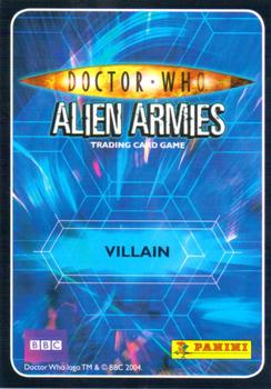 2009 Panini Doctor Who Alien Armies - Glitter Foil #G40 Vashta Nerada Back