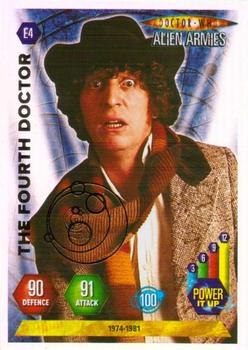 2009 Panini Doctor Who Alien Armies - Super Foil Embossed #E4 The Fourth Doctor Front