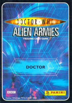 2009 Panini Doctor Who Alien Armies - Super Foil Embossed #E5 The Fifth Doctor Back