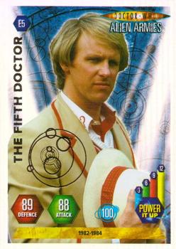 2009 Panini Doctor Who Alien Armies - Super Foil Embossed #E5 The Fifth Doctor Front