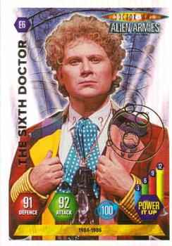 2009 Panini Doctor Who Alien Armies - Super Foil Embossed #E6 The Sixth Doctor Front