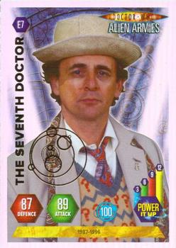 2009 Panini Doctor Who Alien Armies - Super Foil Embossed #E7 The Seventh Doctor Front