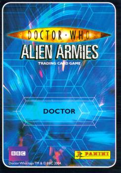 2009 Panini Doctor Who Alien Armies - Super Foil Embossed #E9 The Ninth Doctor Back