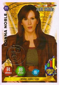 2009 Panini Doctor Who Alien Armies - Super Foil Embossed #E13 Donna Noble Front