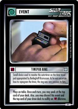 2003 Decipher Star Trek All Good Things #4P Timepod Ring Front