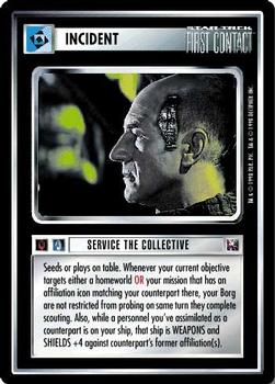1999 Decipher Star Trek Enhanced First Contact #NNO Service the Collective Front