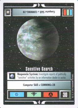 1995 Decipher Star Trek Warp Pack #NNO Sensitive Search Front