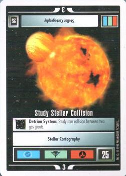 1995 Decipher Star Trek Warp Pack #NNO Study Stellar Collision Front