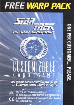 1995 Decipher Star Trek Warp Pack #NNO Free Warp Pack Front