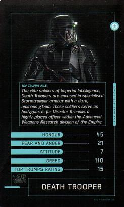 2016 Top Trumps Star Wars Rogue One #NNO Death Trooper Front
