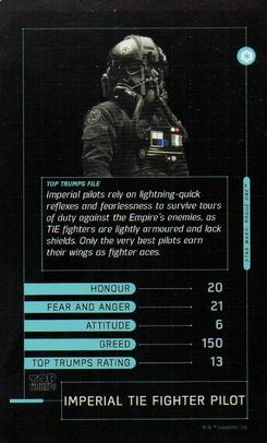 2016 Top Trumps Star Wars Rogue One #NNO Imperial TIE Fighter Pilot Front