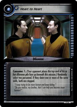 2005 Decipher Star Trek 2nd Edition Strange New Worlds  Expansion #6 Heart to Heart Front