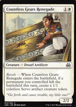 2017 Magic the Gathering Aether Revolt #13 Countless Gears Renegade Front