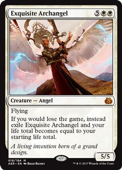 2017 Magic the Gathering Aether Revolt #18 Exquisite Archangel Front