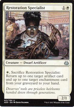 2017 Magic the Gathering Aether Revolt #21 Restoration Specialist Front