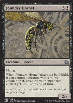 2017 Magic the Gathering Aether Revolt #59 Foundry Hornet Front