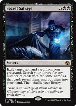 2017 Magic the Gathering Aether Revolt #71 Secret Salvage Front