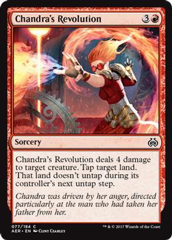 2017 Magic the Gathering Aether Revolt #77 Chandra's Revolution Front